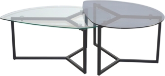 Couchtisch-Set (2tlg.), Tischset, mit Glasplatten
