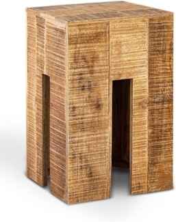 Amagohome Blumenhocker Blumensäule Blumen Hocker Beistelltisch quadratisch 28 x 45 x 28 cm Sitzhoc