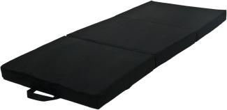 Velinda Klappmatratze Faltmatratze Gästebett Campingmatratze Reisematratze 120 x 200 x 10 cm (Farbe: schwarz)