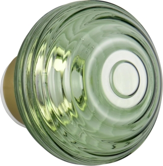 Akku Wandleuchte EARL mit Glasschirm Grün dimmbar, Ø 15,5cm