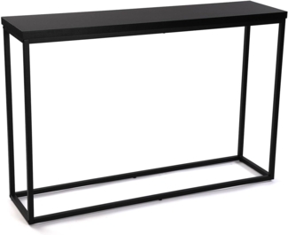 Versa Konsole im Industriestil, Maße (H x L x B) 80 x 30 x 120 cm, schwarzes Metall