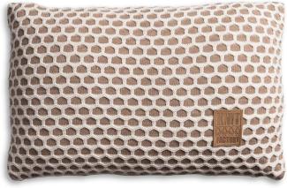 Knit Factory Mila Kissen 60x40 cm Wabe Beige