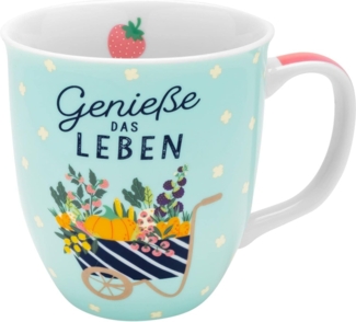 Tasse Kaffeetasse Kaffeebecher Teetasse Sheepworld 40cl Garten Glück 47608