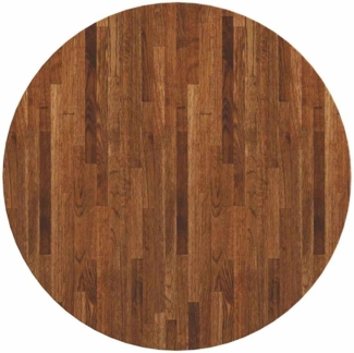 vidaXL Tischplatte Braun Ø 80 x 4 cm Massives Eichenholz 42016025
