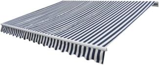 vidaXL Gelenkarmmarkise Handbetrieben 300 cm Blau/Weiß 275552