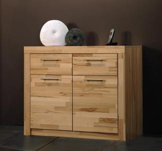 Kommode, in Kernbuche teil-massiv, geölt