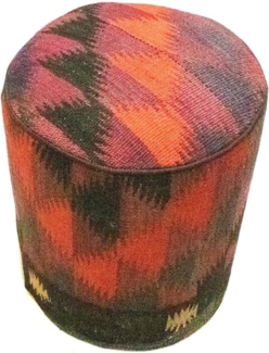 Sonderform,XS / 80 cm Ø Rund & kleiner,Mehrfarbig,Patchwork,Schurwolle,Afghanistan