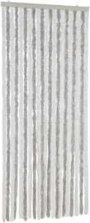 vidaXL Fliegenvorhang Hellgrau und Weiß 90x220 cm Chenille 377314