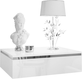 Lookway Nachttisch AURORA SILVER Hängender Nachttisch (1x Nachttisch), Breite: 48 cm