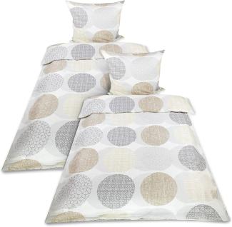 Beautissu Bettwäsche 4tlg Josi Beige 220cm, 155cm