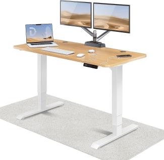 Höhenverstellbarer Schreibtisch (140 x 70 cm) - Schreibtisch Höhenverstellbar Elektrisch mit Flüsterleisem Dual-Motor & Touchscreen - Hohe Tragfähigkeit - Stehtisch von Desktronic