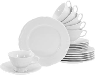 CreaTable Tafelservice Maria Theresia Kaffeeservice (18-tlg), 6 Personen, Porzellan