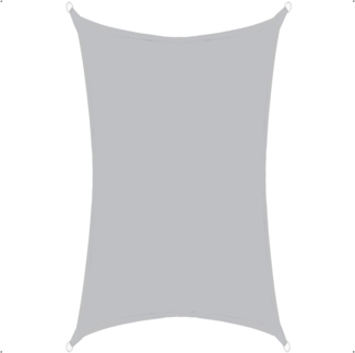 anndora Sonnensegel Tarp 3x6 - rechteckiger Sichtschutz HDPE, (hellgrau), luftdurchlässiger Stoff