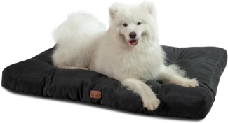 BEDSURE Hundekissen Grosse Hunde waschbar - 120x90 cm hundematratze XXL für große, mittelgroße Hunde Outdoor gepolstert Hundematte tiefschwarz in 10cm Höhe, XL Kühlmatte für Haustiere