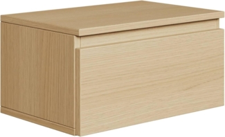 Selsey Nachttisch 49 cm Breite Hängend Nachttisch in Eichenholzoptik Modernes Design Ideal für Minimalistische Einrichtungen Praktisches Fach Leicht Reinigbar