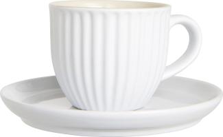 Laursen - Kleine Kaffeetasse 135ml Mynte Weiß 2037-11 Espressotasse Unterteller