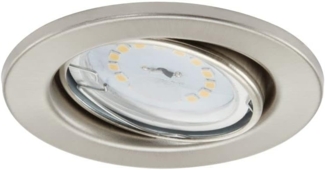 Briloner 3er Set LED Einbauleuchten Fit nickel-matt Ø 8,6 cm dimmbar