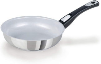 Genius Bratpfanne Cerafit Steel Pfanne 20 cm, Aluminium (1 Bratpfanne), für alle Herdarten, abnehmbarer Griff