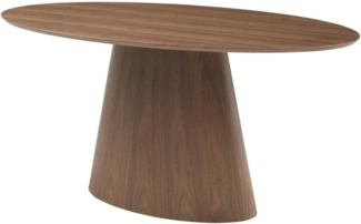 Vente-unique - Esstisch 6 Personen - Nussbaumfurnier - Holzfarben dunkel - ANTELADA