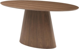 Vente-unique - Esstisch 6 Personen - Nussbaumfurnier - Holzfarben dunkel - ANTELADA