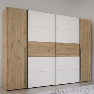 FORTE Dreh-/Schwebetürenschrank Narago, OTTOs Choice, TOPSELLER, Made in Europe, zeitloses Design (B/H/T ca. 270x210X61cm, Farbe Weiß auch mit Spiegeln erhältlich) viele Einlegeböden teilweise variabel einsetzbar, maximaler Stauraum