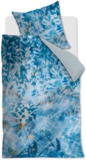 Beddinhouse Mako-Satin Bettwäsche Ombre Blue Grey 135X200 135x200 cm + 1 x 80 x 80 cm 1 Bettbezug, 1 Kissenbezug Blau Grau
