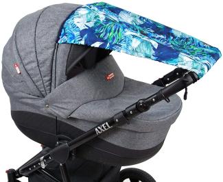 BABYLUX Spannbettlaken für Kinderwagen Spannbetttuch Bettlaken 5. Minky - Grau