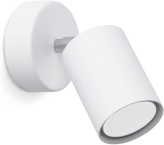 SOLLUX SL. 1123 Wandleuchte LEMMI 1XGU10 40W Stahl weiß L:8cm B:8cm H:18. 5cm dimmbar