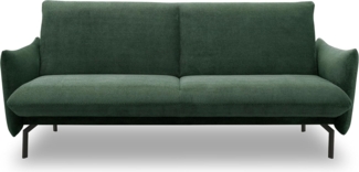 DOMO. collection Sofa Salta, 2-Sitzer Couch mit Schlaffunktion, 200x120 cm Liegefläche, modernes 2er Schlafsofa, Schlafcouch, Gästebett, 230 x 95 x 102 cm (BxTxH), grün