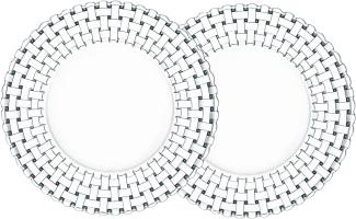 Nachtmann Bossa Nova Speiseteller, 2er Set, Speise Teller, Servierteller, Glasteller, Kristallglas, Ø 27 cm, 0098028-0