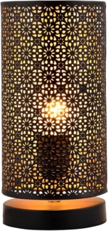 Marrakesch Orient & Mediterran Interior Nachttischlampe Moderne Deko Tischlampe Nachttischlampe Lampe Tuza Schwarz, Leuchtmittel nicht im Lieferumfang, Handarbeit