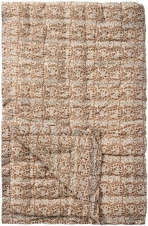Ib Laursen - Decke Quilt Tagesdecke 170x130cm Braunes Blattmuster 19217-00