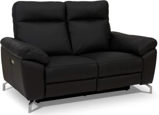 2-Sitzer Elektrisch Relaxsofa Selesta - Schwarz Leder