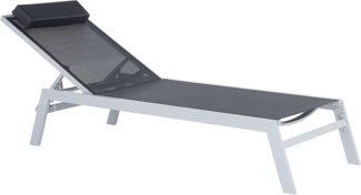 Gartenliege Metall Schwarz CATANIA