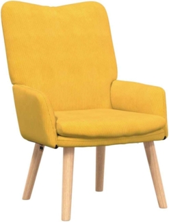 vidaXL Entspannungsstuhl Hellgelb 63 x 67 x 94 cm Stoff 42001800