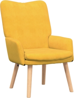vidaXL Entspannungsstuhl Hellgelb 63 x 67 x 94 cm Stoff 42001800