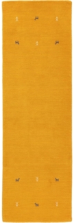 carpetfine Wollteppich Gabbeh Uni, rechteckig, Höhe: 15 mm, reine Wolle, handgewebt, Gabbeh Loom Tiermotiv, auch als Läufer