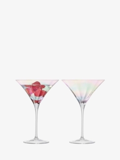 LSA International Cocktail Glas 300 ml x 2, Mother of Pearl, 13,5 x 13,5 x 19,7 cm