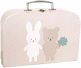Tee-Set Hase & Teddy aus Blech mit Koffer