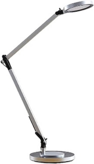 Lindby LED Schreibtischlampe Rilana, dimmbar, LED-Leuchtmittel fest verbaut, warmweiß, Modern, Kunststoff, Metall, silber, Schwarz, 1 flammig, inkl.