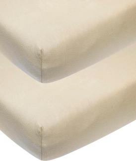 Meyco Jersey Spannbettlaken 2-Pack 60x120 cm Sand