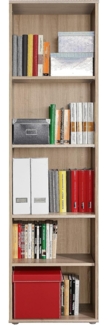 FORTE Niko Regal mit 5 Fächer, Holzwerkstoff, Sonoma Eiche , 50,2 x 180,9 x 28,9 cm