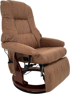 abc HOME Sessel braun, Fernbedienung, elektrisch, Massage, Liegefunktion