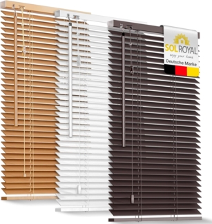 Sol Royal Jalousie SolDecor JH3, Holzjalousie Dunkelbraun