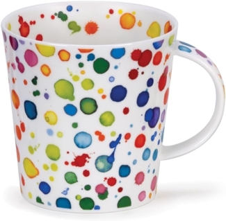 DUNOON Becher Cairngorm Splat 480 ml Fine Bone China Porzellan 11cm Punkte Tasse Design | Moderne Kaffeetasse | Großes Fassungsvermögen | Hochwertige Qualität Spülmaschinenfest