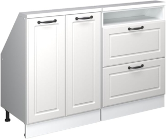 Dachschrägenschrank-Set Rion Weiß Landhaus/Weiß 2er Set Vicco