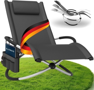 Relax-Schaukelliege inkl. Seitentasche Anthrazit Ohne Auflage