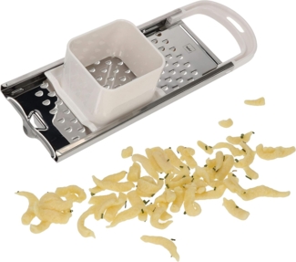 MamboCat Spätzlereibe Kela-Anna Spätzlehobel mit Teigschlitten für Profis Spätzlereibe, Edelstahl