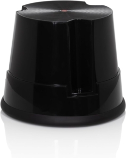 hjh OFFICE Tritthocker TIO-S Kunststoff Elefantenfuß, Höhe 30 cm, bis 150kg belastbar, mit Rollen 830003 Schwarz