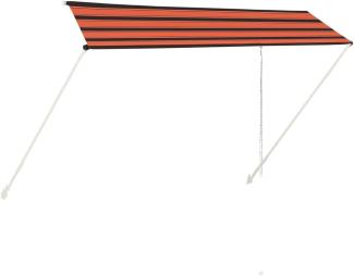Einziehbare Markise 350×150 cm Orange und Braun